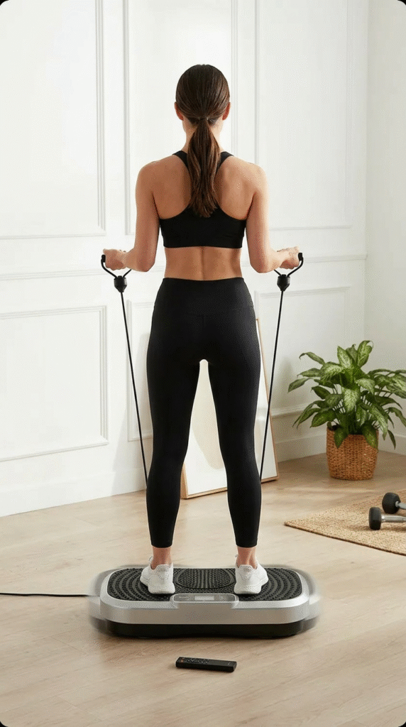 máquina vibratoria para tonificar en casa ideal para agregar entrenamientos rápidos a tu dia 